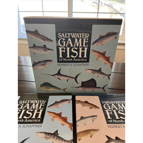 Salt Water Game Fish of North America by H.Schaffner Lot Of 2 Set - Picture 2 of 7